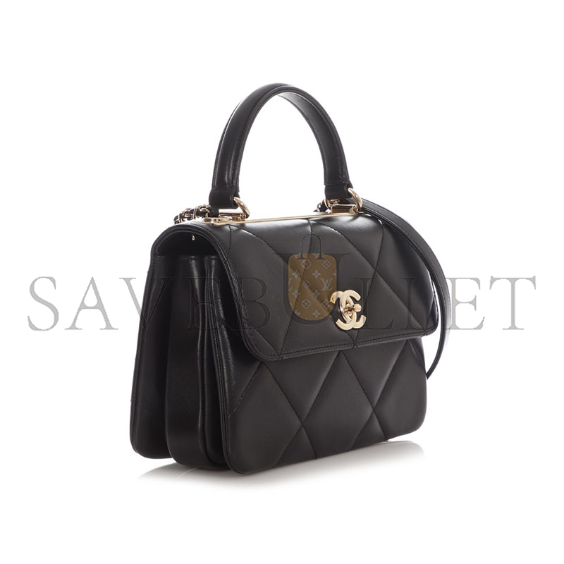 CHANEL QUILTED LAMBSKIN SMALL TRENDY CC FLAP BAG (25*17*7.5cm)